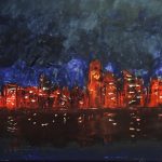 Night Time Cityscape Abstract